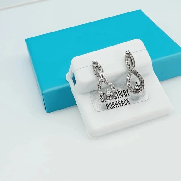 "925 Sterling Silver CZ Beautiful Earrings for Women, 1USPAR4225 - Picture 9 of 11